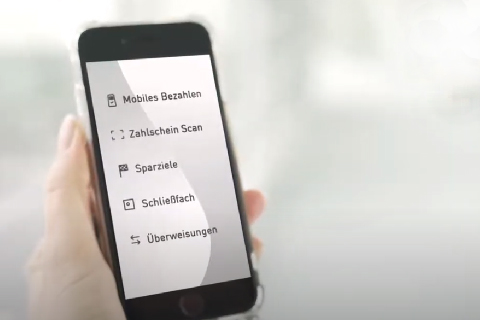 Smartphone, auf dem Video läuft